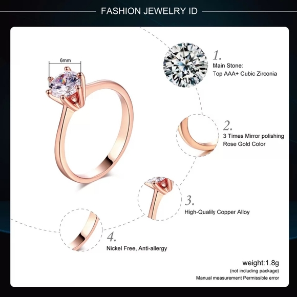 Tiffany's Ballerina Solitaire 18K Rose Gold Ring - Picture 7 of 7